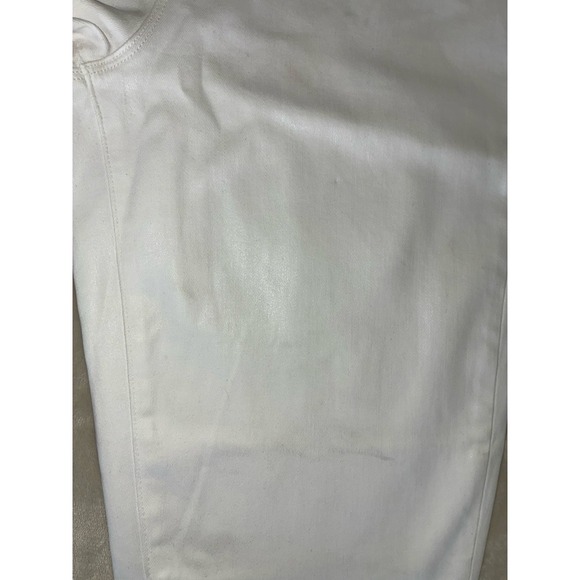 L'Agence Tati Coated Bootcut Jeans Women's 31  Blanc High Rise Super Stretch NEW - Picture 13 of 16